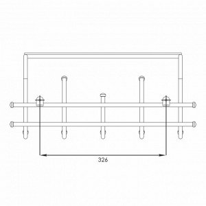 Вешалка с полкой Эра 5, длина 48см