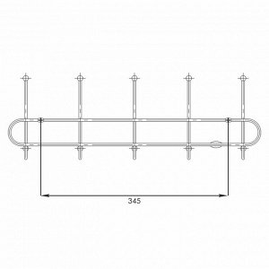 Вешалка настенная Дружба 5, длина 46см