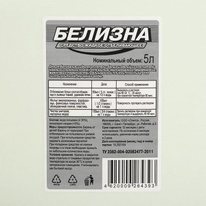 Дезинфицирующее средство «Белизна», 5 л