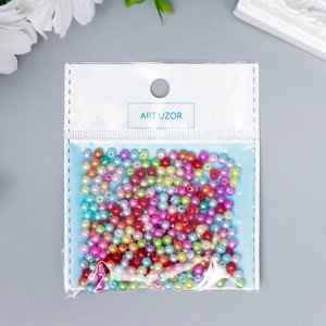 Бусины для творчества пластик "Разноцветные шарики" набор 10 гр 0,4х0,4 см