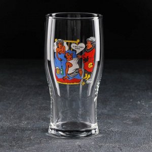 GiDGLASS Бокал для пива «По пивку», 570 мл, рисунок МИКС