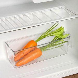 Органайзер для холодильника с крышкой и ручкой, 32?10?10 см