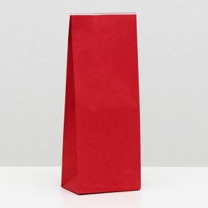 Пакет бумажный фасовочный, красный, 10 х 26 х 7 см