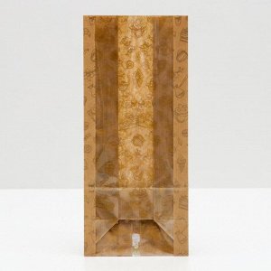Пакет бумажный фасовочный "Кондитерские изделия", с окном, 12 х 8 х 28 см