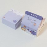 Стикеры для заметок в коробочке из под йогурта, цвет фиолетовый