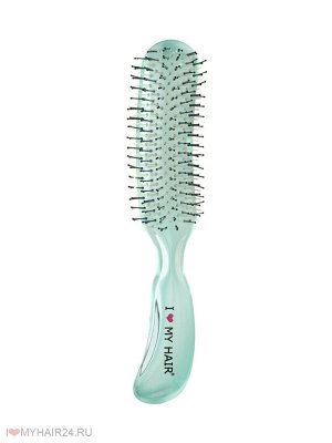 Парикмахерская щетка I LOVE MY HAIR "Aqua Brush" 18280SC зеленая прозрачная М
