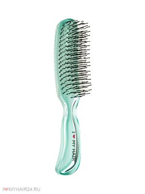 Парикмахерская щетка I LOVE MY HAIR "Aqua Brush" 18280SC зеленая прозрачная М