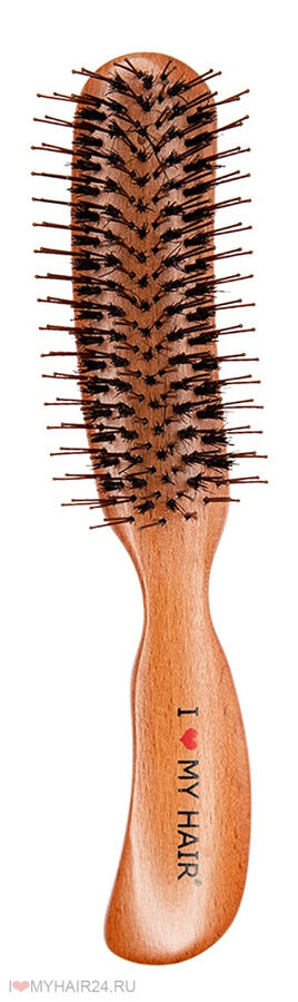 Парикмахерская щетка I LOVE MY HAIR "Shine Brush" деревянная 17280