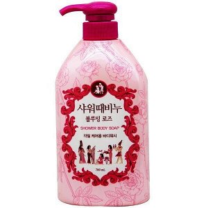 MUKUNGHWA / Увлажняющее и отшелушивающее жидкое мыло для тела с растительными экстрактами (успокаивающий аромат розы) 700 мл