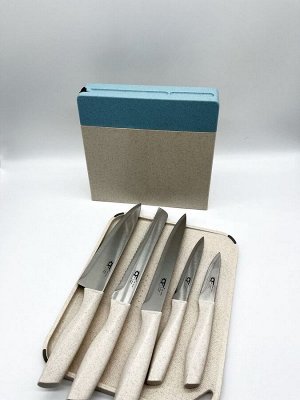 Набор ножей 6 предметов в подставке с точилкой