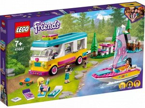 LEGO (Лего) Конструктор FRIENDS Лесной дом на колесах и парусная лодка ,48*28*6 см