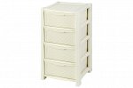 Комод 4-х секционный 39*39*82,5 см &quot;Виола&quot; слоновая кость (модель 338)