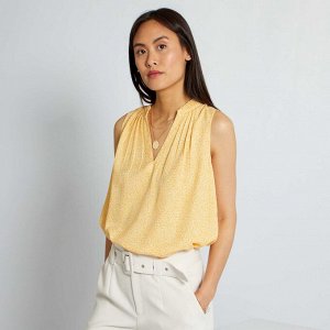 Блузка из легкой ткани - желтый