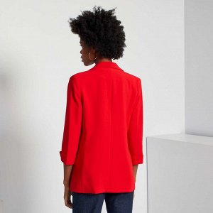 Пиджак с воротником-стойкой - красный