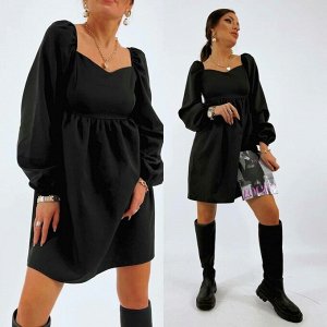 Платье 8008 "Однотон - Свободное" Черное