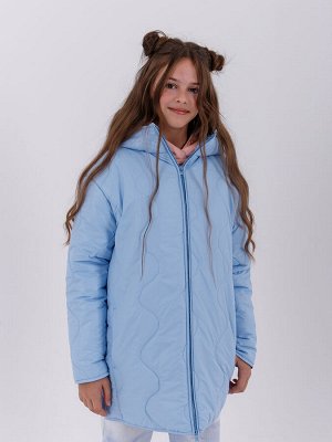 М 101623/1 (голубой) Пальто для девочки