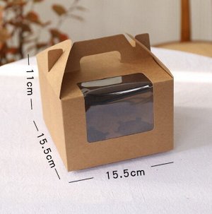 Коробка для капкейков на 4 ячейки, 15.5*15.5*11 см