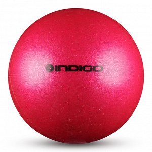 Мяч для художественной гимнастики силикон Металлик 400 г. 19 см. С блестками