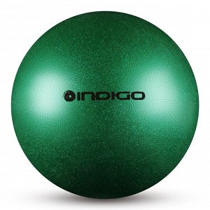 INDIGO Мяч для художественной гимнастики силикон Металлик 400 г. 19 см. С блестками