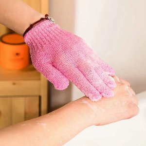 Мочалка-перчатка массажная, цвет в ассортименте
