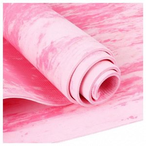 Коврик для йоги 183 ? 61 ? 0,6 см, цвет розовый