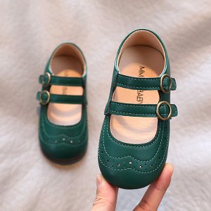 Туфли детские, цвет зеленый