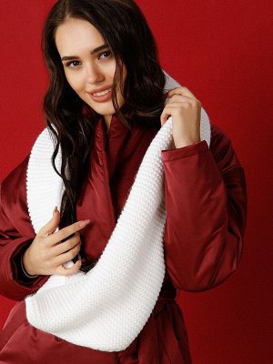 Хомут Объемный мягкий шарф-снуд в два оборота "Джун", выполнен из пушистой меланжевой пряжи. Его возможно носить как на шее, так и на голове. Длина 63 см. Ширина: 36см.  Состав: шерсть 50%, акрил 50%