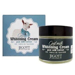 Jigott крем для лица отбеливающий с экстрактом козьего молока Jigott Goat Milk Whitening Cream 70 мл.