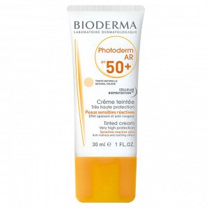 Биодерма Солнцезащитный крем с тоном для кожи с покраснениями AR SPF50+, 30 мл (Bioderma, Photoderm)