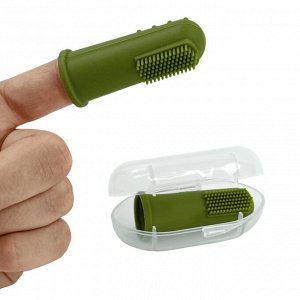 Щёточка на палец в контейнере силиконовая для детей