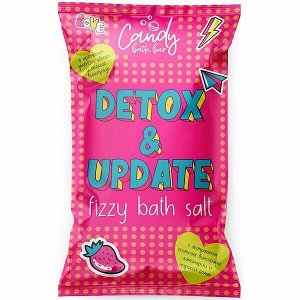 Laboratory Katrin 433172 Соль шипучая  д/ванн с шиммером Candy bath bar "Detox & Update" 100 г #  NEW