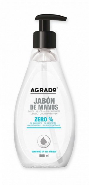 AGRADO Мыло 500мл жидкое для рук  " ZERO%", /12шт/