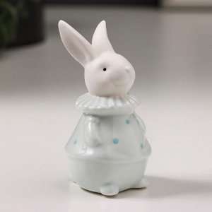 Сувенир керамика "Белый кролик в наряде в горошек" МИКС 8,5х4,6х4,6 см