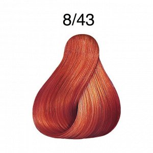 Крем-краска для волос LondaColor 8/43 светлый блонд медно-золотистый, Londa Professional, 60мл