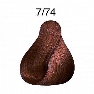Крем-краска для волос LondaColor 7/74 блонд коричнево-медный, Londa Professional, 60мл