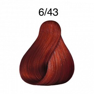 Крем-краска для волос LondaColor 6/43 темный блонд медно-золотистый, Londa Professional, 60мл