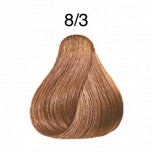 Крем-краска для волос LondaColor 8/3 светлый блонд золотистый, Londa Professional, 60мл