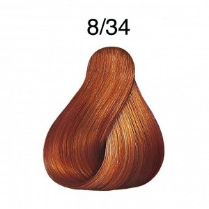 Крем-краска для волос LondaColor 8/34 светлый блонд золотисто-медный, Londa Professional, 60мл