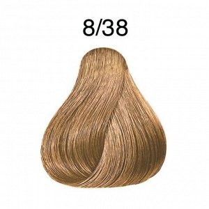 Крем-краска для волос LondaColor 8/38 светлый блонд золотисто-жемчужный, Londa Professional, 60мл