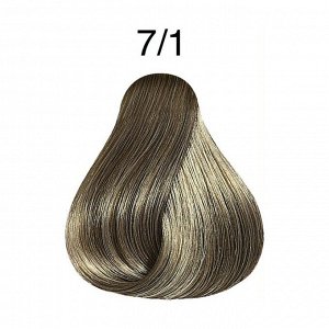 Крем-краска для волос LondaColor 7/1 блонд пепельный, Londa Professional, 60мл