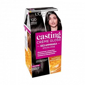 Краска для волос Casting Creme Gloss без аммиака, тон 100 Черная ваниль, L'Oreal Paris, 254мл