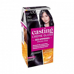 Краска для волос Casting Creme Gloss без аммиака, тон 210 Черный Перламутровый, L'Oreal Paris, 254мл