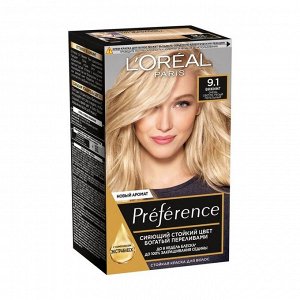 Краска для волос Preference, тон 9.1 Викинг, L&#039;Oreal Paris, 270мл