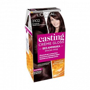 Краска для волос Casting Creme Gloss без аммиака, тон 3102 Холодный темно-каштановый, L'Oreal Paris, 254мл