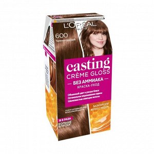 Краска для волос Casting Creme Gloss без аммиака, тон 600 Темно-русый, L'Oreal Paris, 254мл