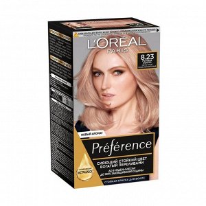 Стойкая краска для волос Preference, тон 8.23 Розовое Золото, L'Oreal Paris