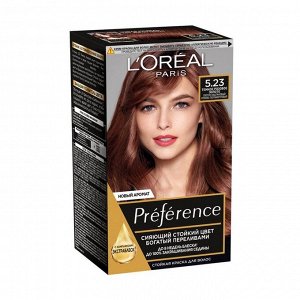 Краска для волос Preference, тон 5.23 Темное Розовое Золото, L'Oreal Paris