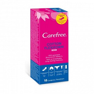 Салфетки (прокладки) ежедневные ароматизированные FlexiForm Fresh, Carefree, Johnson & Johnson 18шт