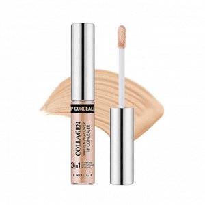 Enough  Осветляющий коллагеновый консилер 3 в 1  № 01Collagen Whitening Cover Tip Concealer 3in1 #01 Light Beige