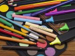 Ручки, карандаши, фломастеры, краски